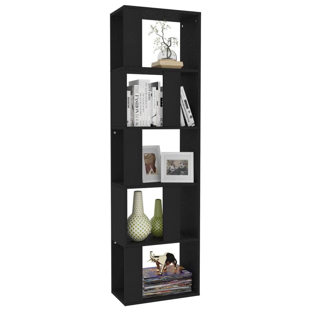 Book Cabinet/Room  Divider Black  Chipboard