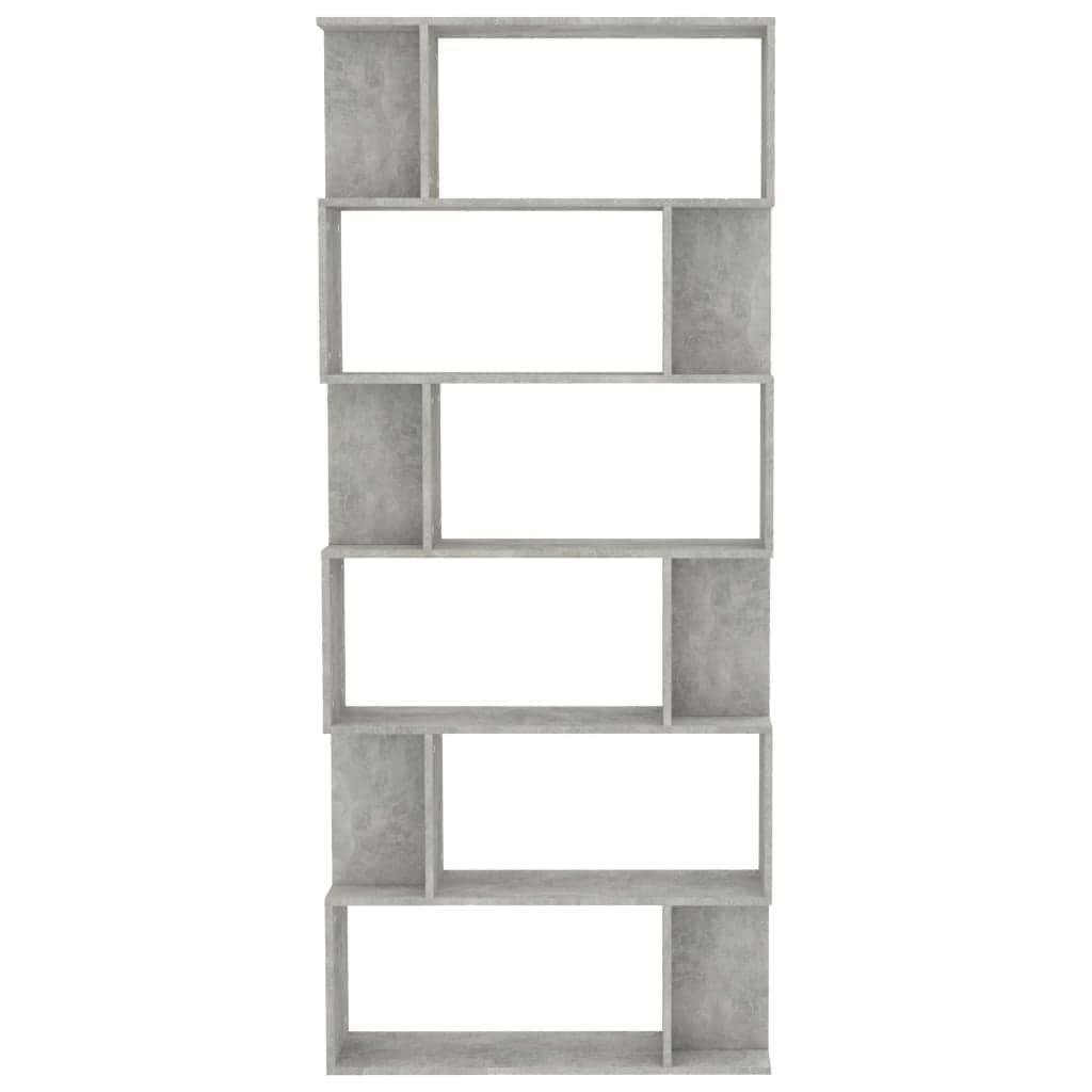 Book Cabinet/Room Divider  Concrete Grey Chipboard