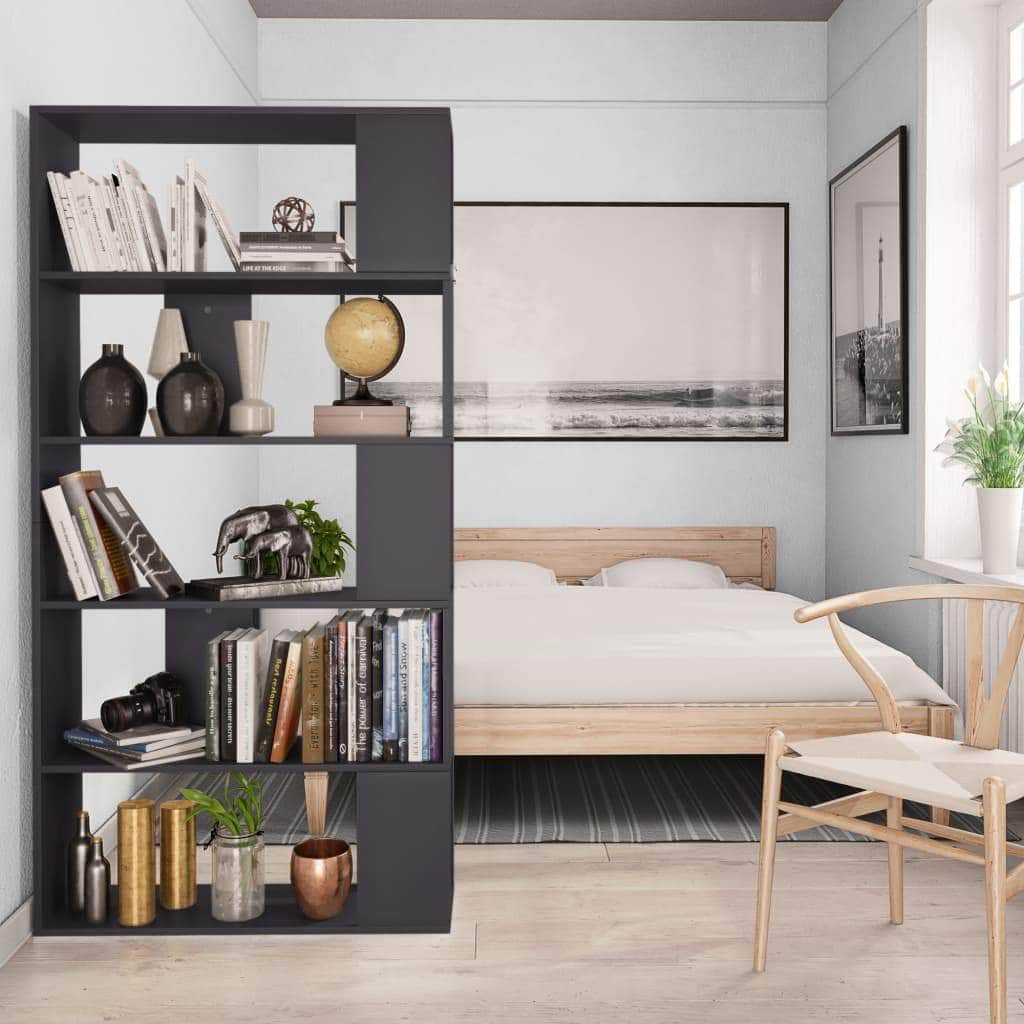 Book Cabinet/Room Divider  Grey Chipboard