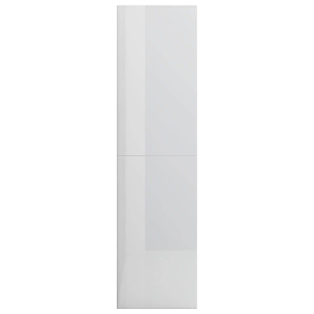 Book Cabinet/Room Divider High Gloss White - Chipboard