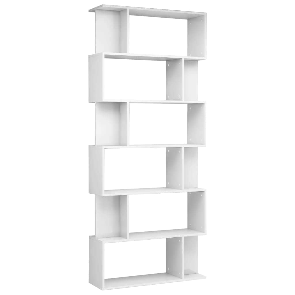 Book Cabinet/Room  Divider High Gloss White Chipboard