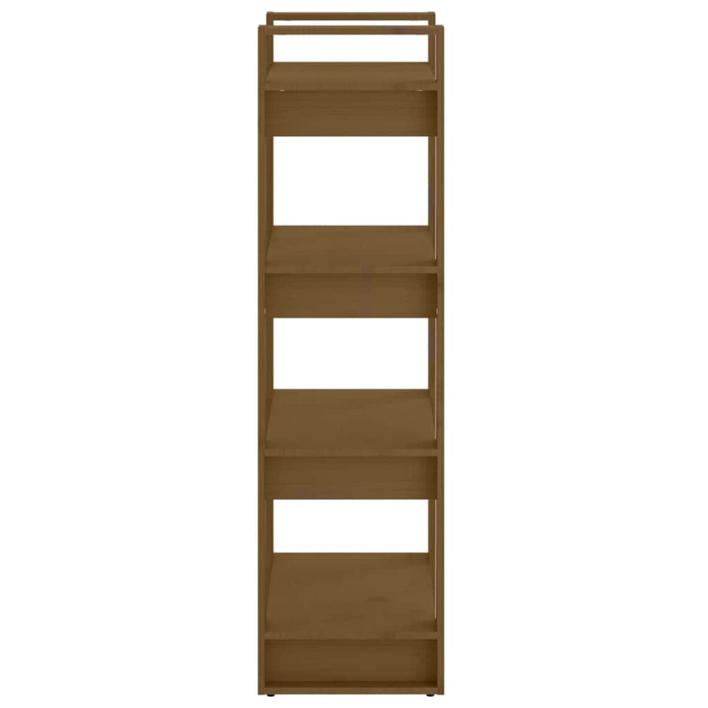 Book Cabinet/Room Divider Solid Wood Honey Brown