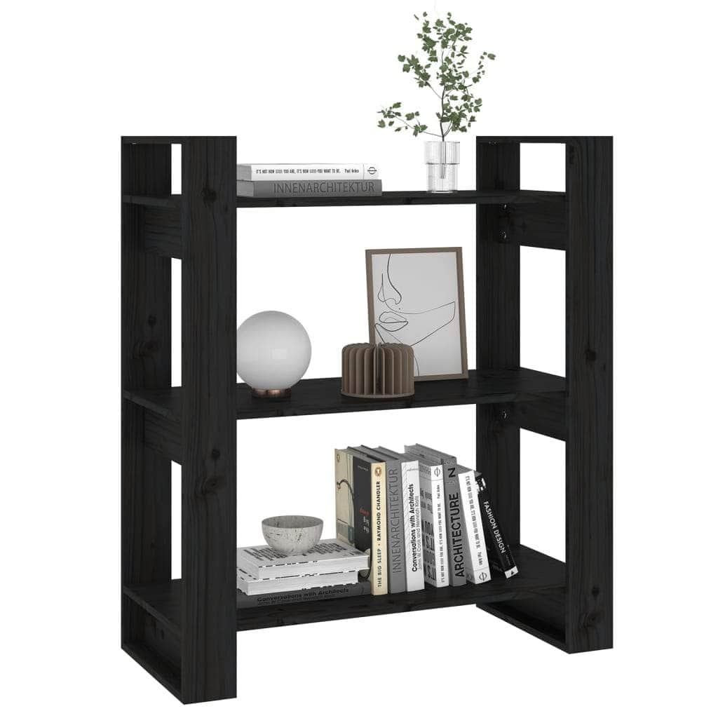 Book Cabinet/Room Divider White/Black/Brown/Natural Solid Wood Pine
