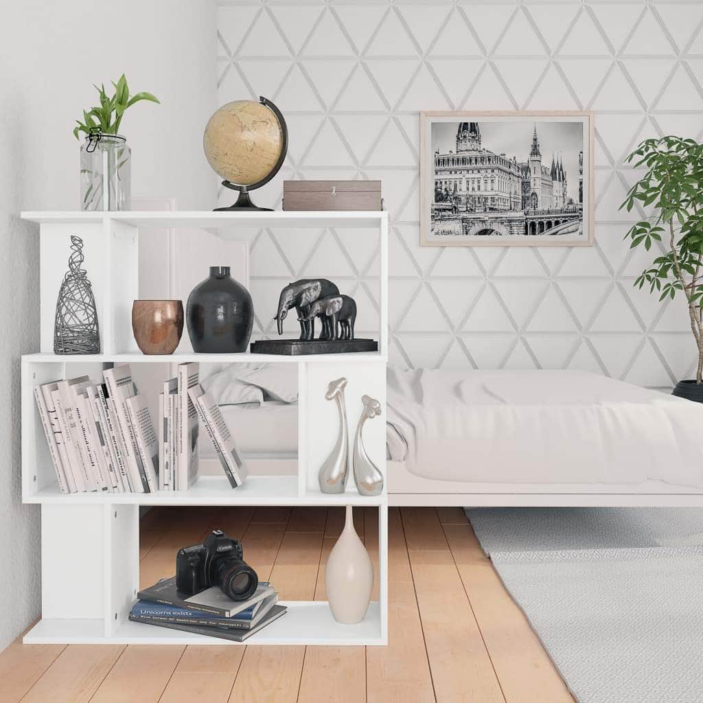 Book Cabinet/Room Divider White Chipboard