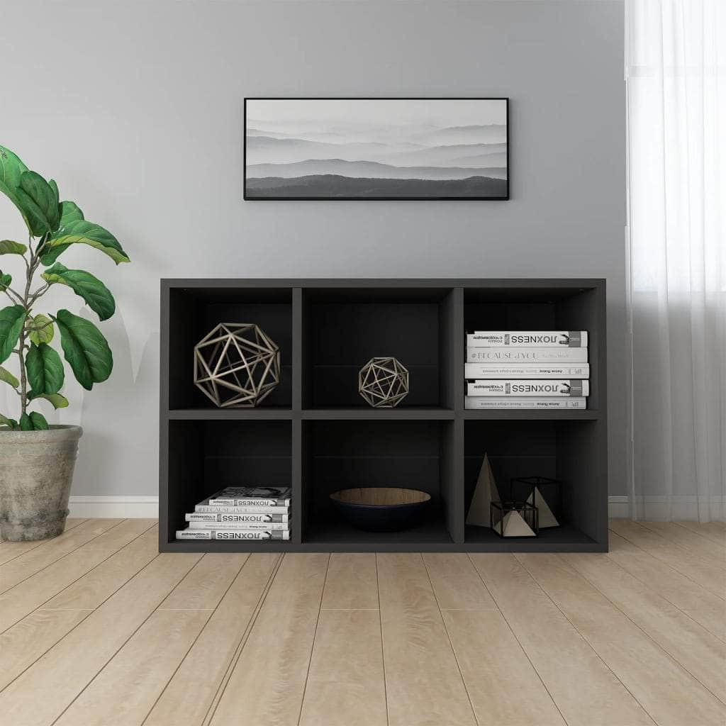 Book Cabinet/Sideboard Black  Chipboard