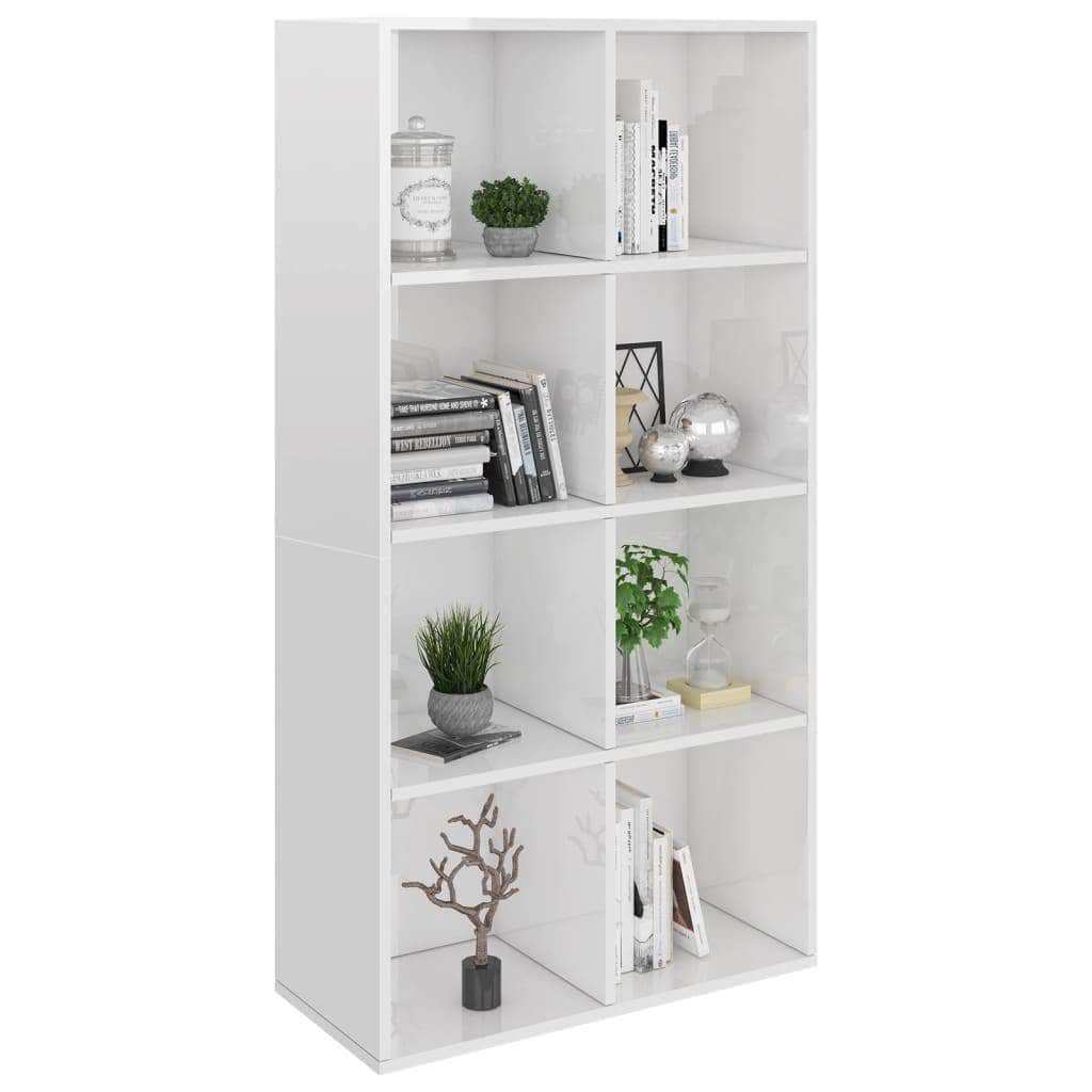Book Cabinet/Sideboard High Gloss White Chipboard