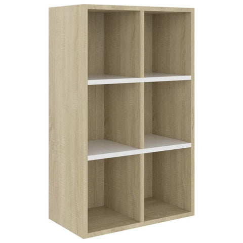 Book Cabinet/Sideboard White and Sonoma Oak  Chipboard