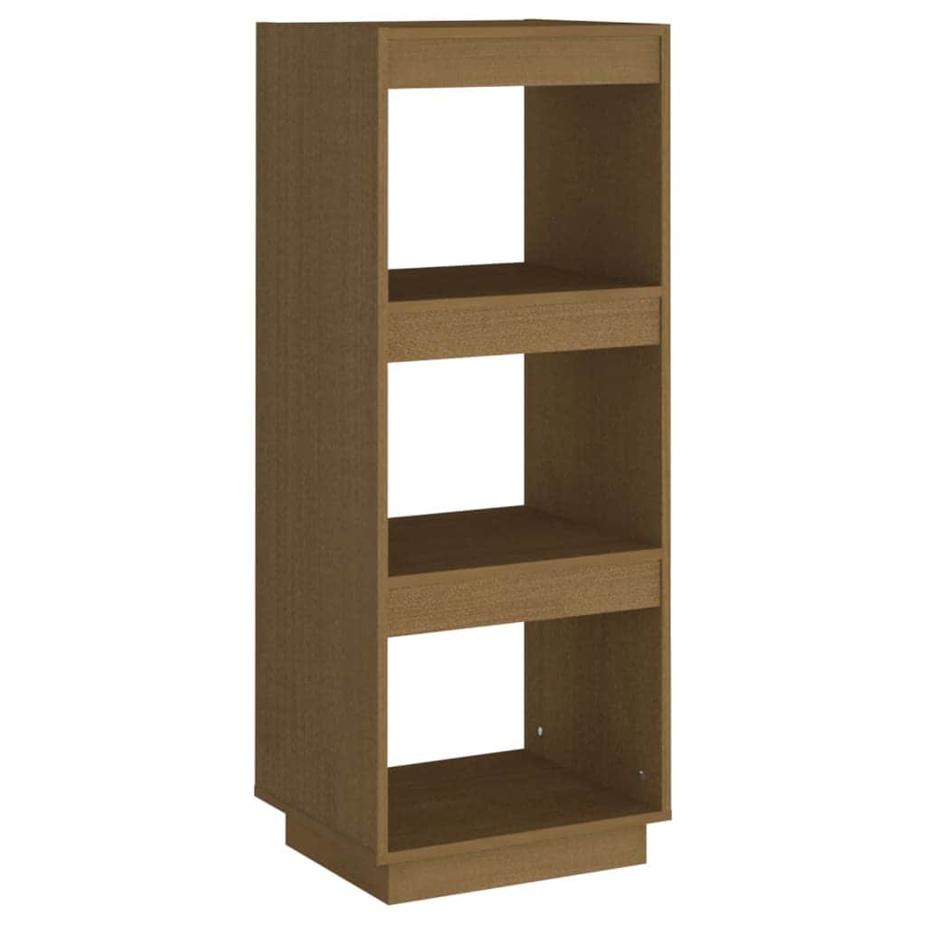 Book Cabinet/Standing Shelves Honey Brown Solid Pinewood