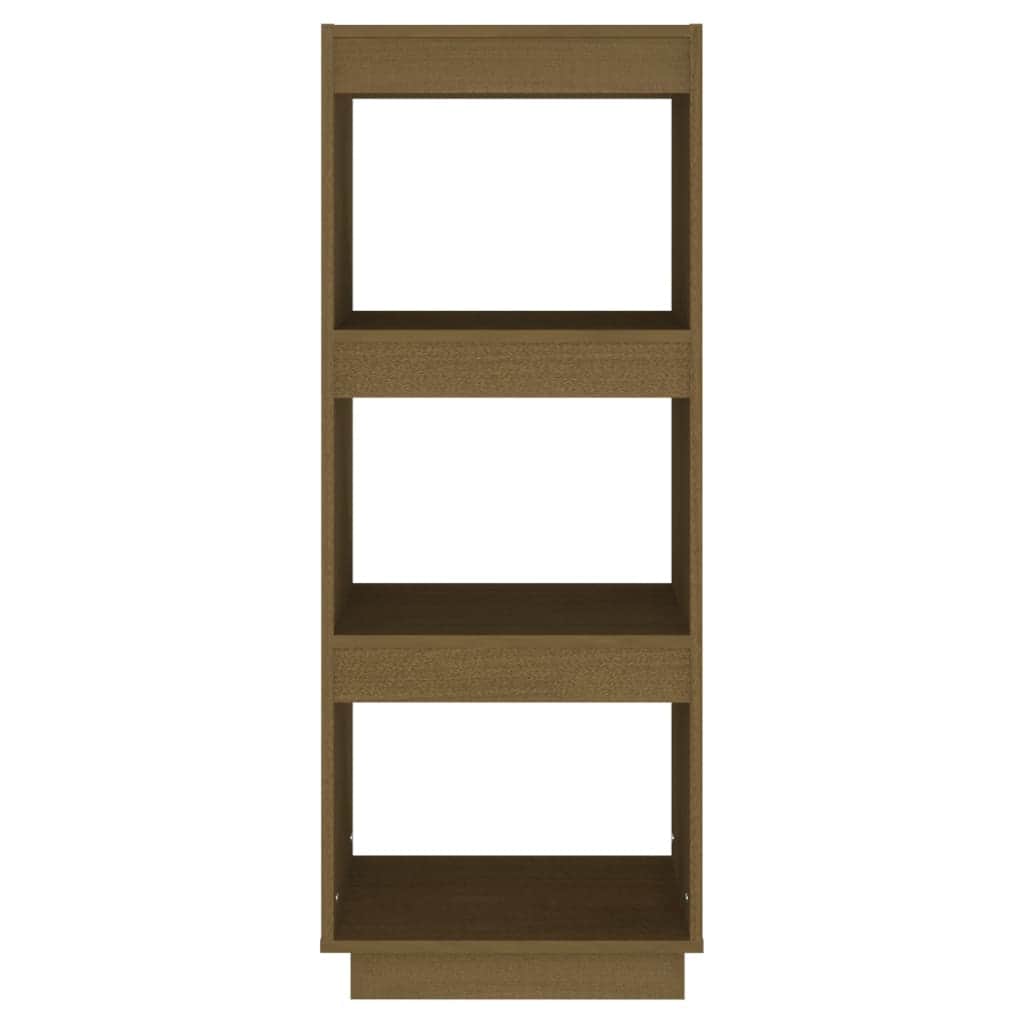 Book Cabinet/Standing Shelves Honey Brown Solid Pinewood