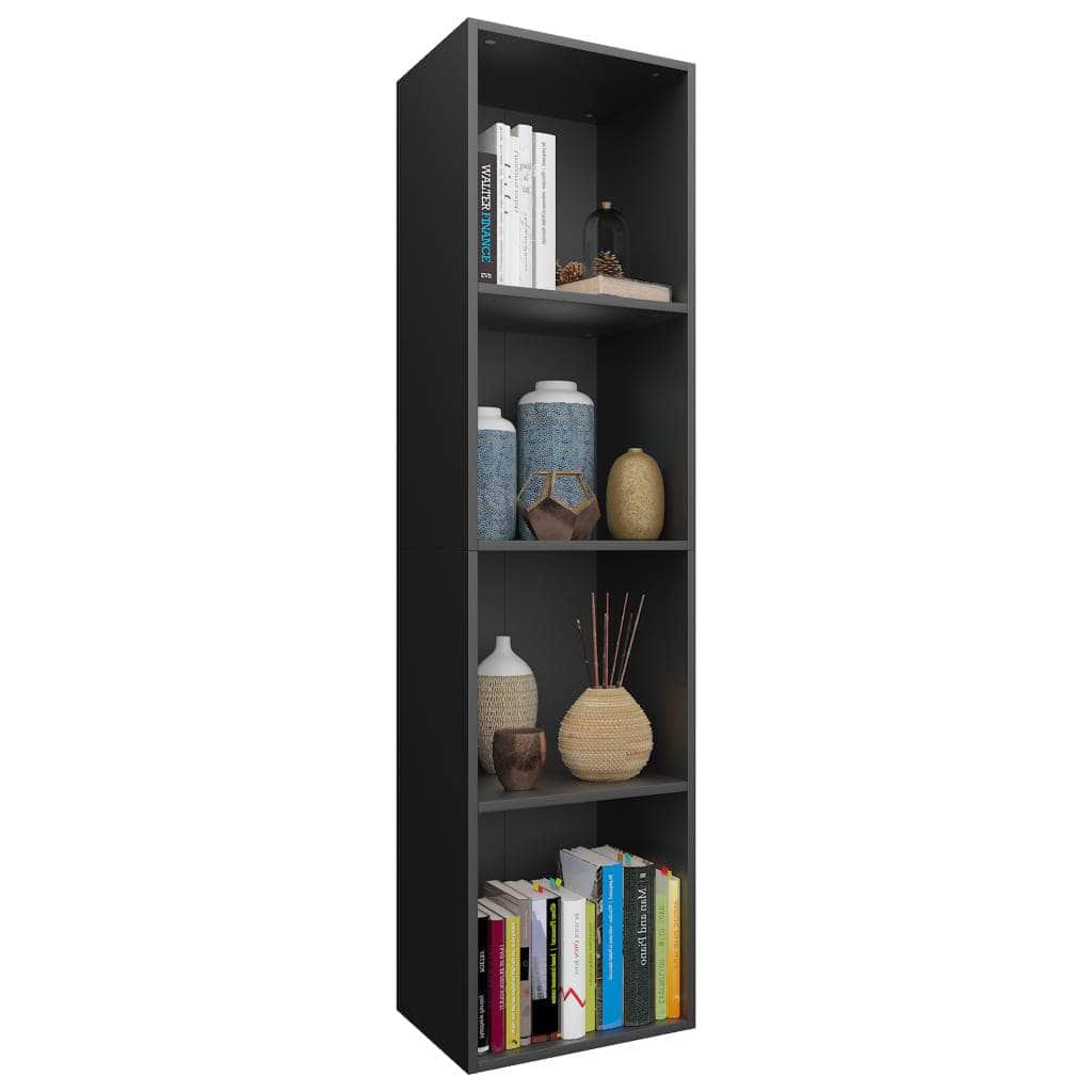 Book Cabinet/TV Cabinet  Black Chipboard