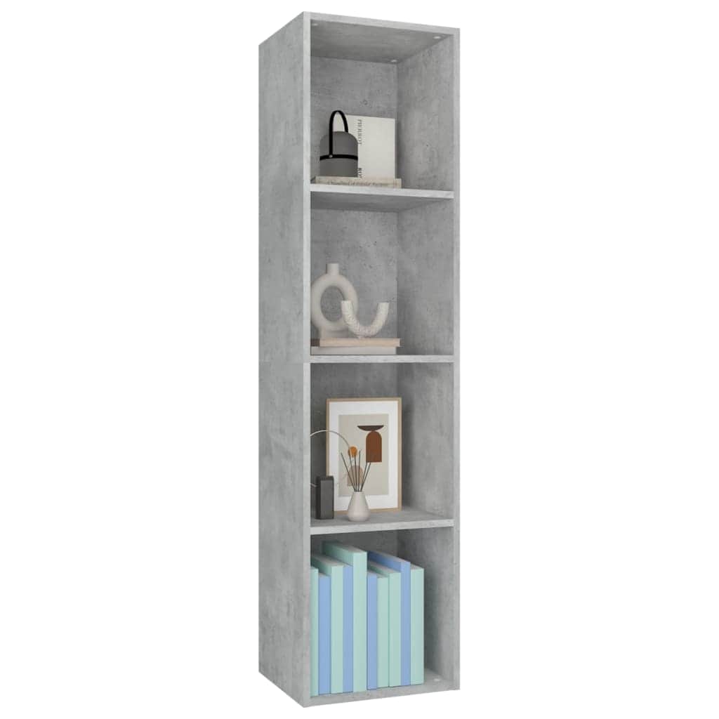 Book Cabinet/TV  Cabinet Concrete Grey Chipboard