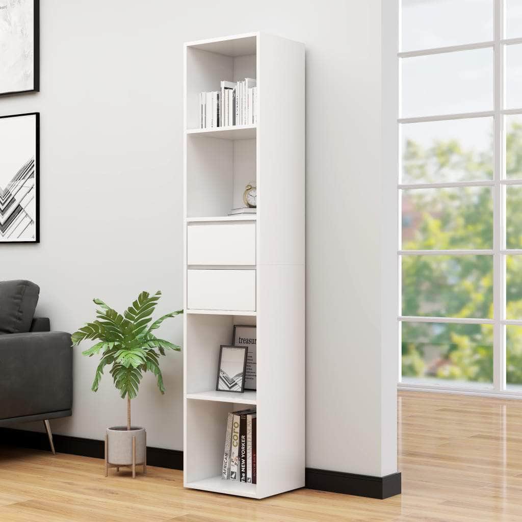 Book Cabinet White Chipboard