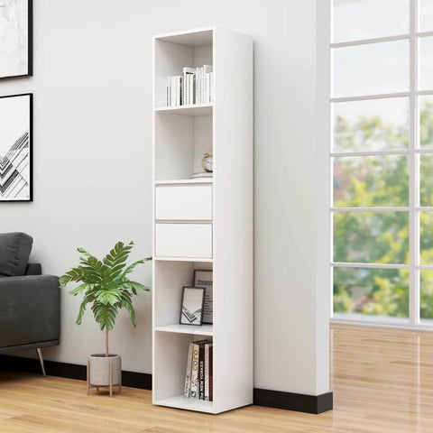 Book Cabinet White Chipboard
