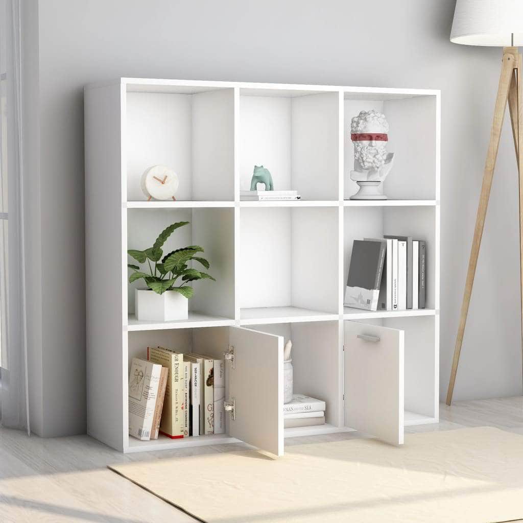 Book Cabinet White Chipboard