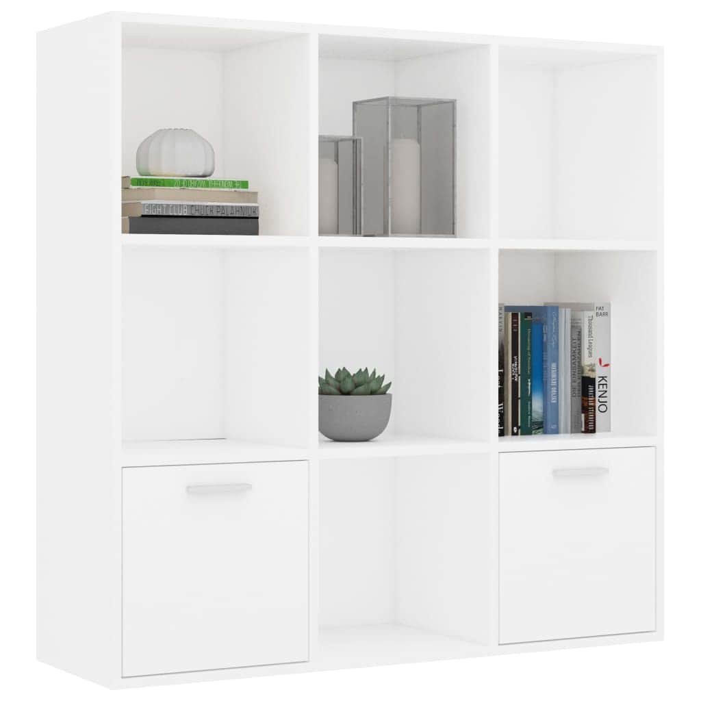 Book Cabinet White Chipboard