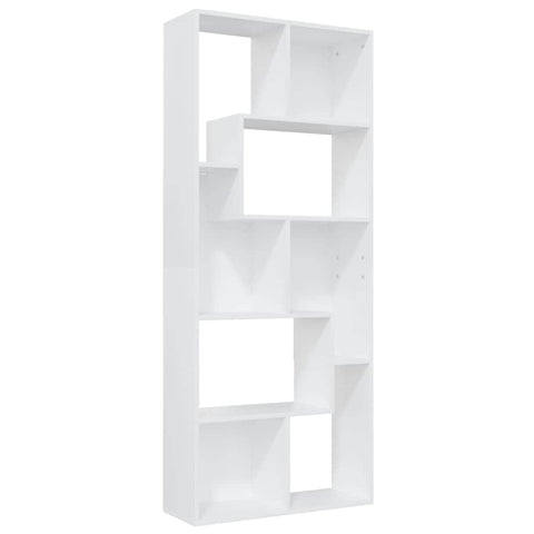 Book Cabinet White Engineered Wood