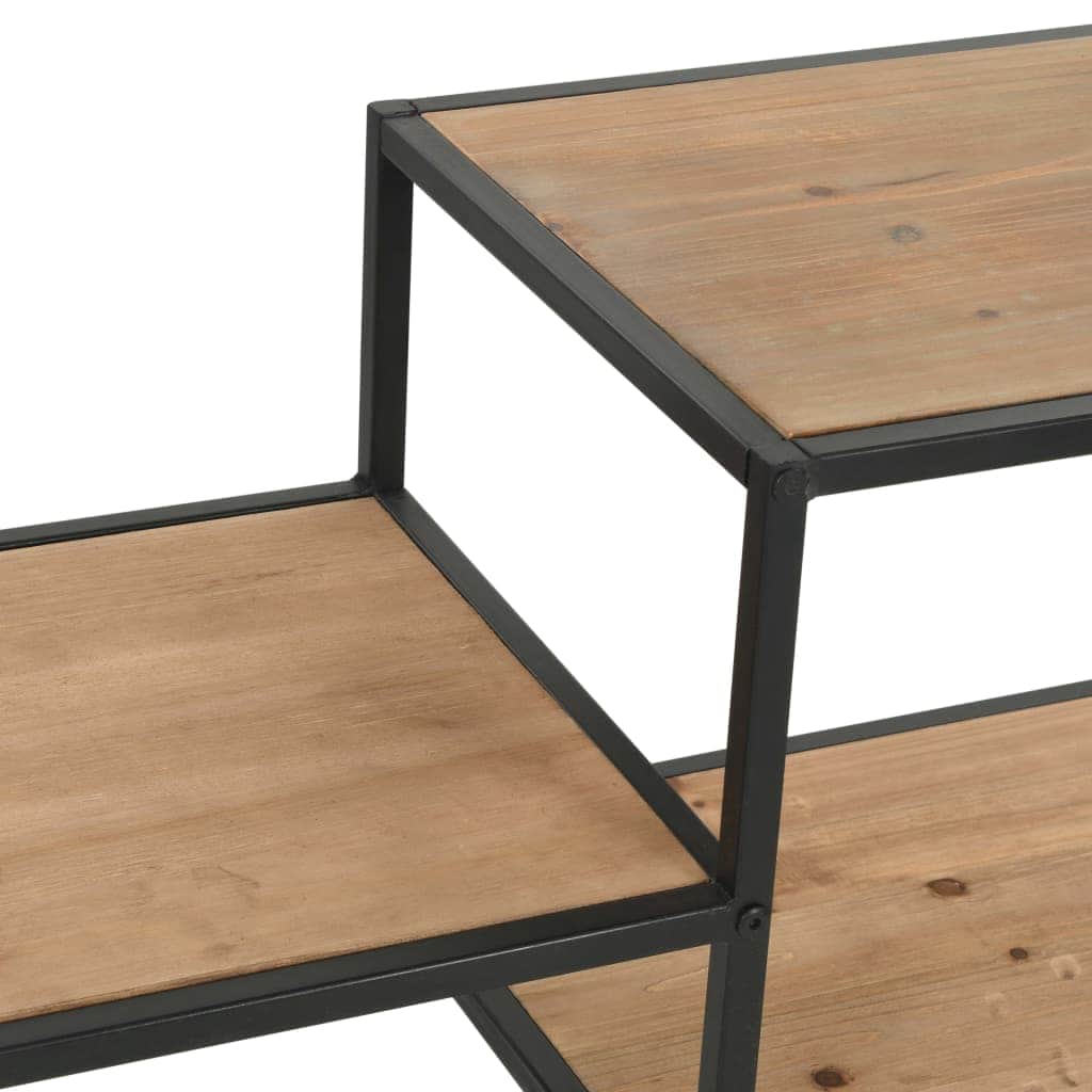 Bookcase Solid Firwood and Steel