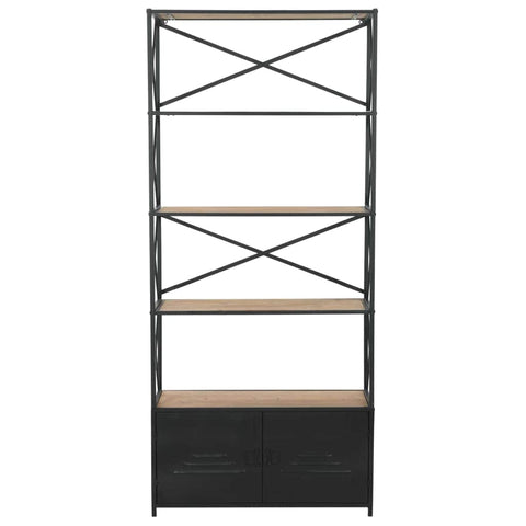 Bookcase Solid Firwood & Steel