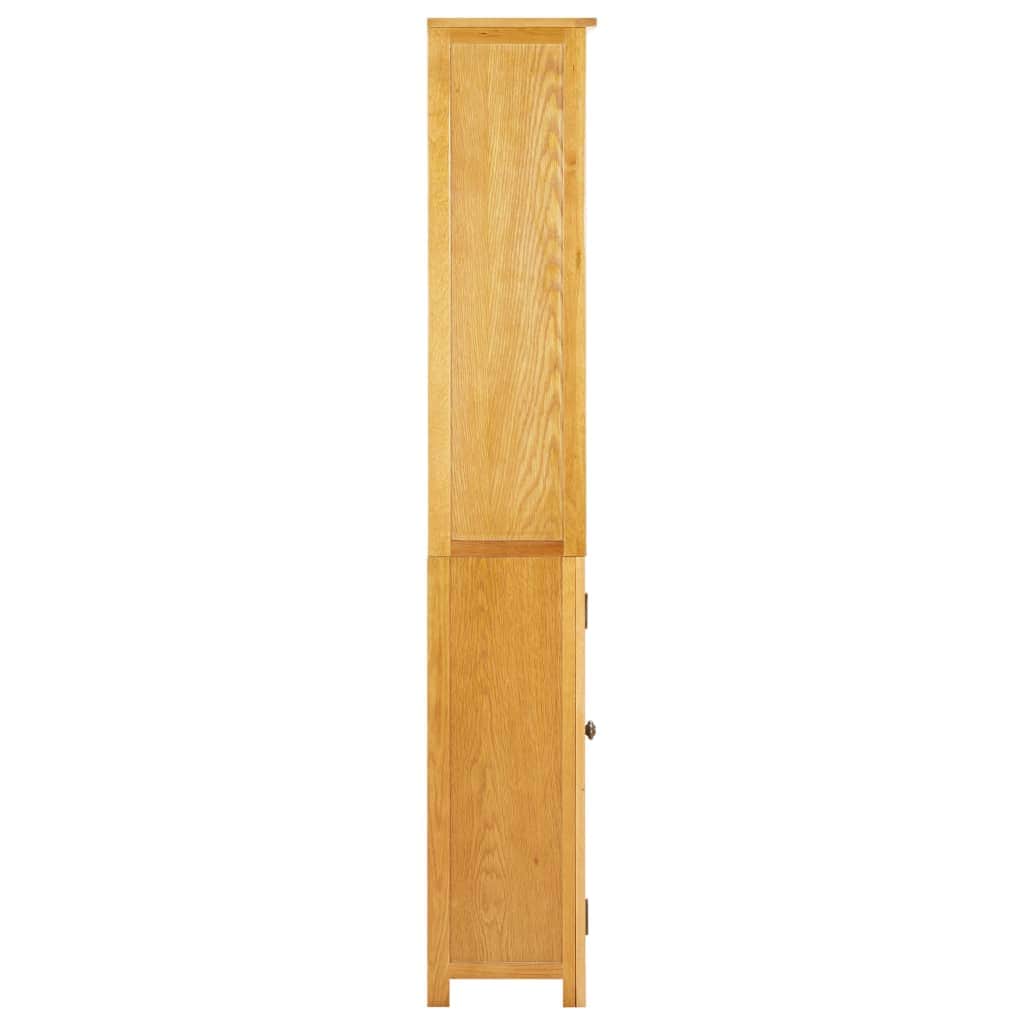 Bookcase with 2 Doors Solid Oak Wood