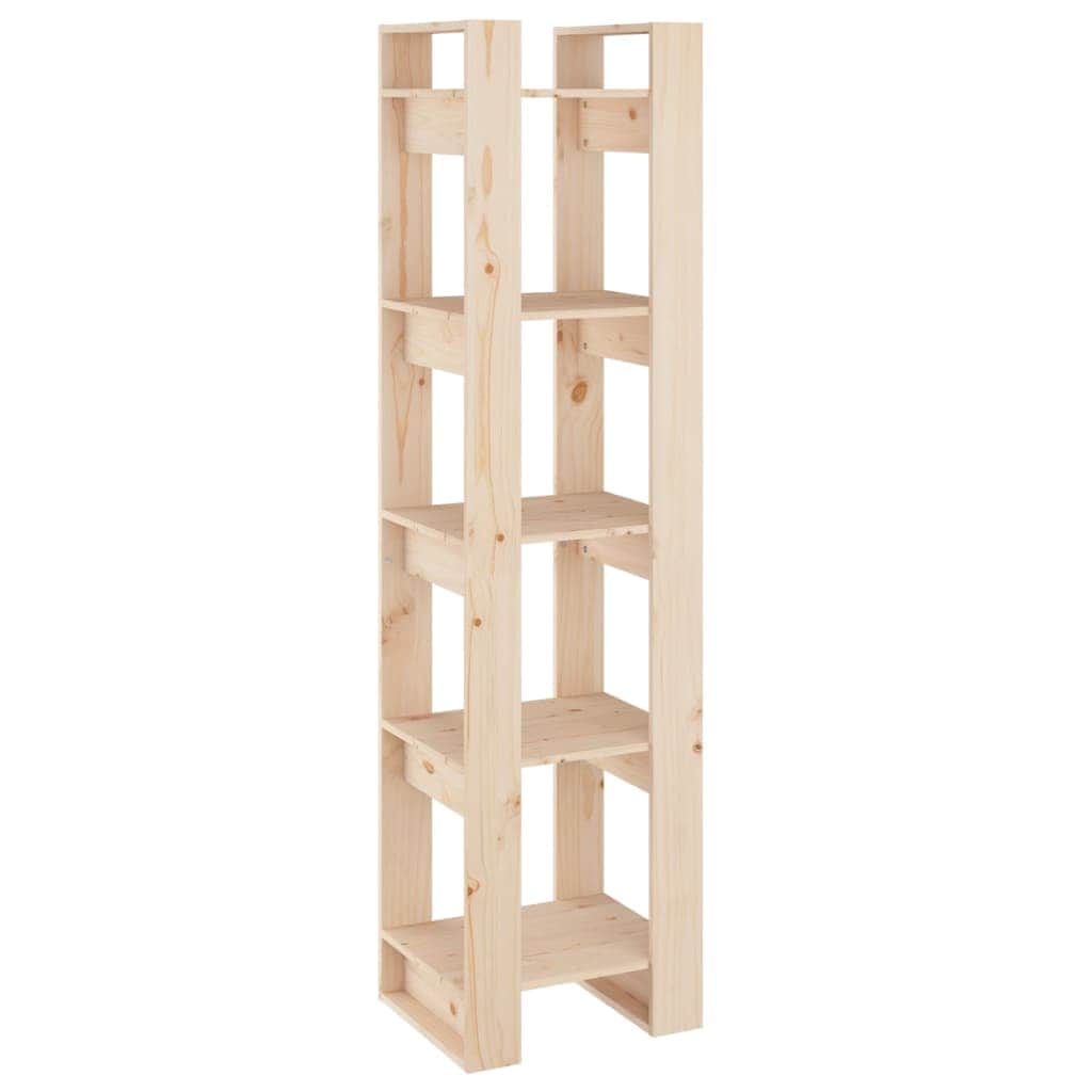 Bookcases/Room Divider Oak/White Solid Wood Pine