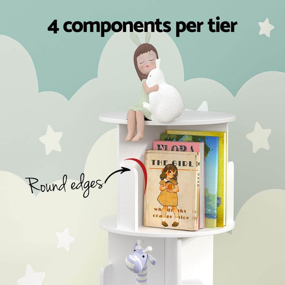 Bookshelf 4 Tiers Edie White