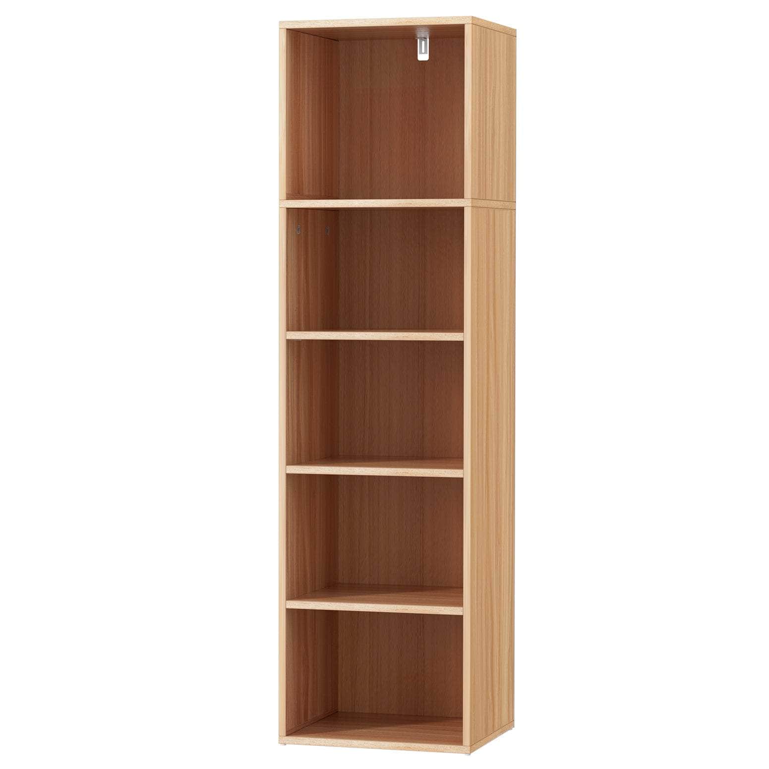 Bookcases & Shelves - Bookshelf 5 Tiers Milo Pine