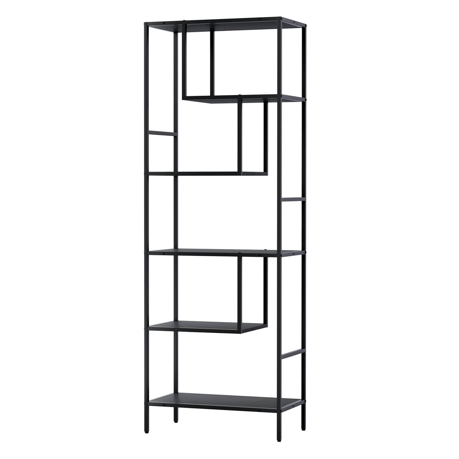 Bookcases & Shelves - Bookshelf 5 Tiers Rhys Black