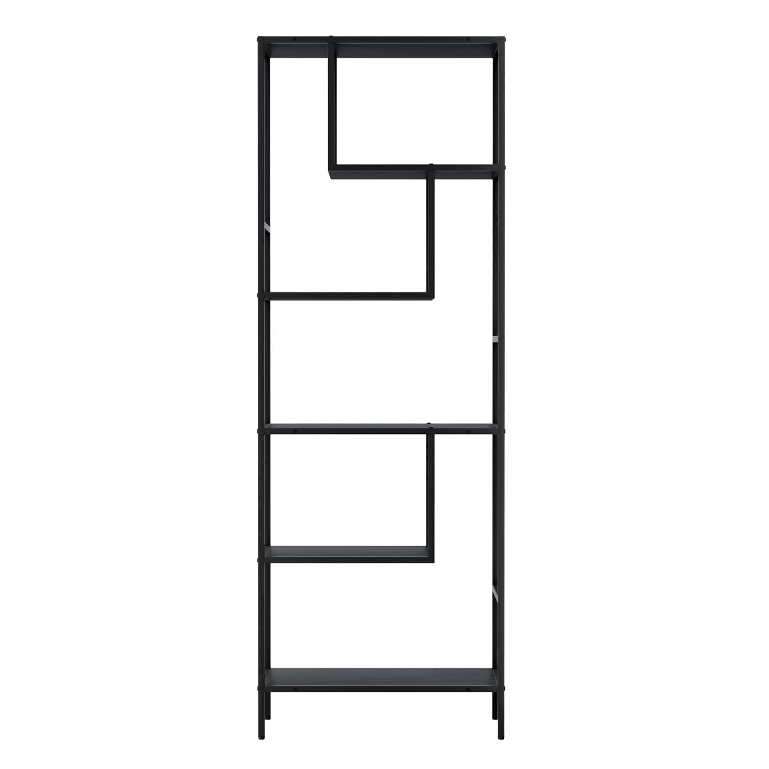 Bookshelf 5 Tiers Rhys Black | Black colour