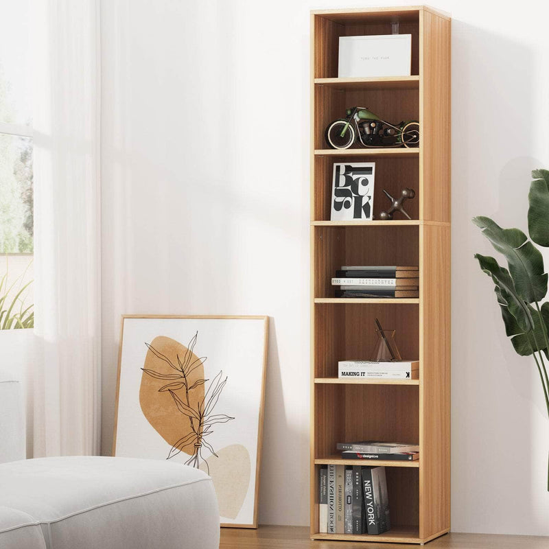 Bookshelf 7/8 Tiers MILO Pine, Pine finish