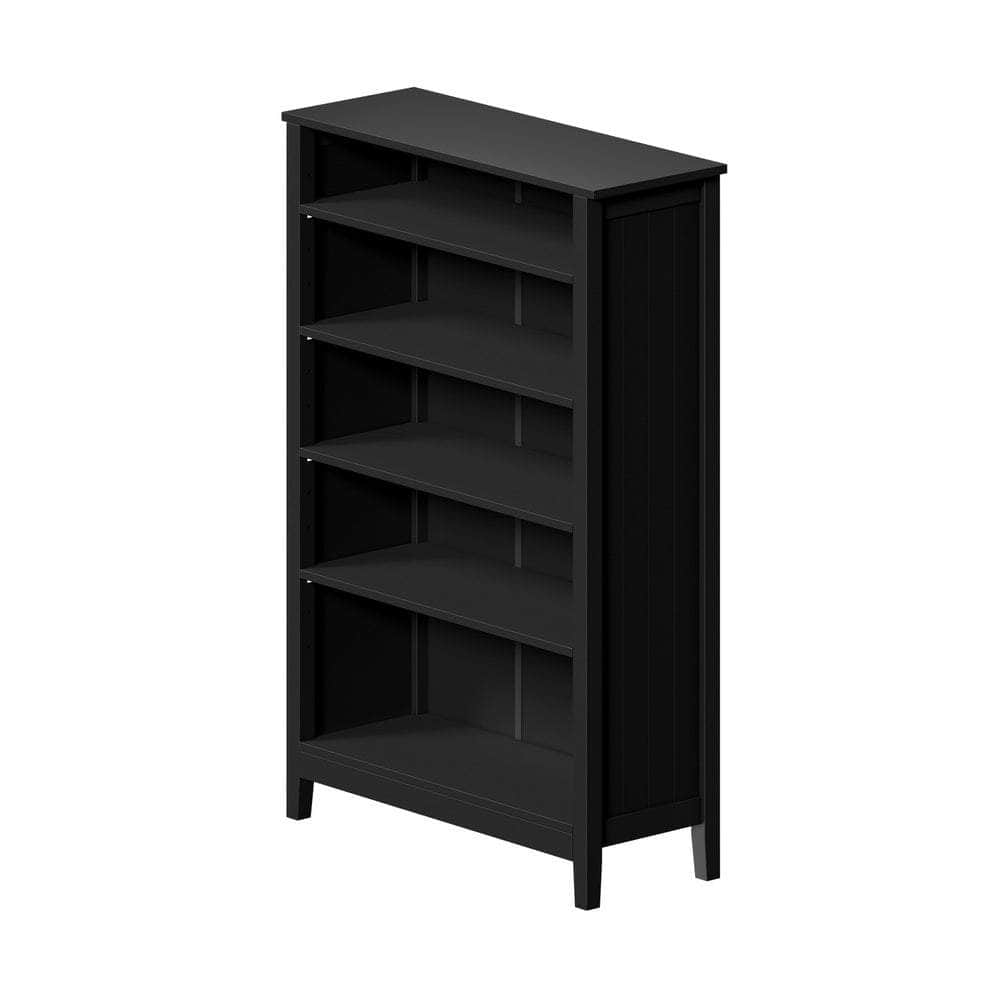 Bookshelf Bookcase Display Shelf 5-Tier Storage Cabinet Black