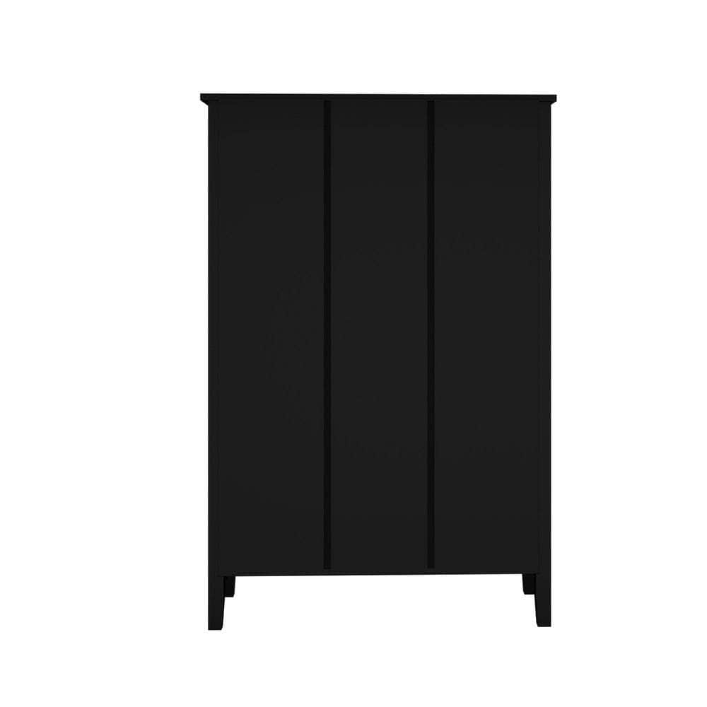 Bookshelf Bookcase Display Shelf 5-Tier Storage Cabinet Black