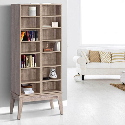Bookshelf Cd Storage Rack - Berg Oak