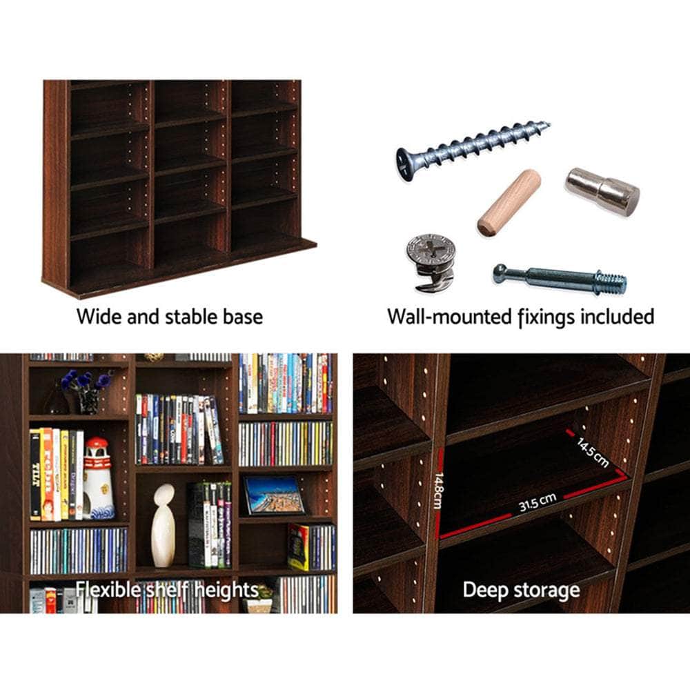 Bookshelf Cd Storage Rack - Bert Brown