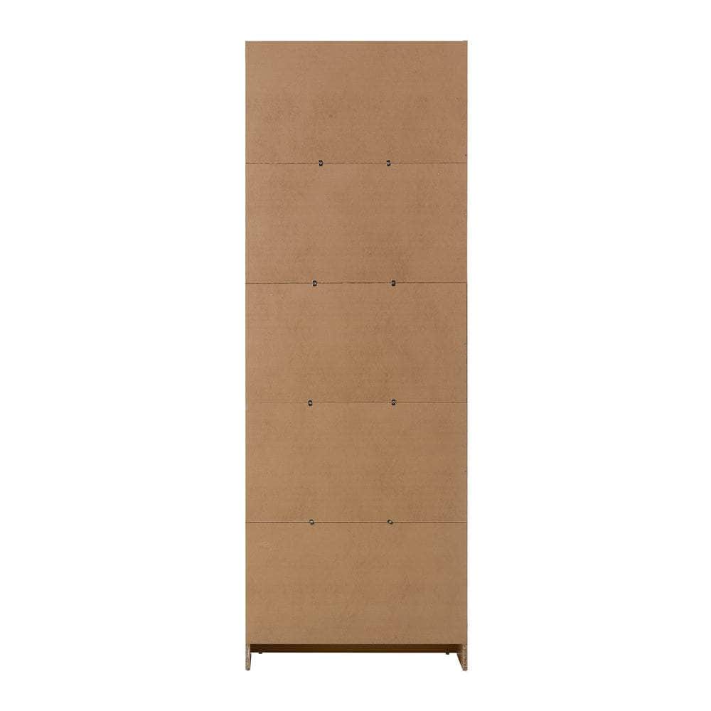Bookshelf Display Shelf 5-Tier Natural
