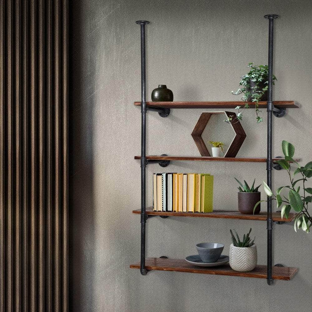 Bookshelf Diy Pipe Shelf 4 Tiers - Inge