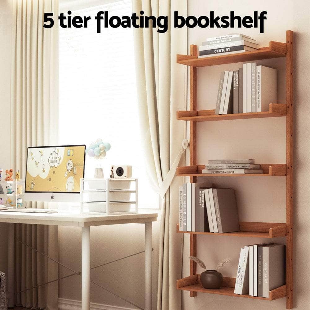 Bookshelf Floating Shelf  Capiz Oak