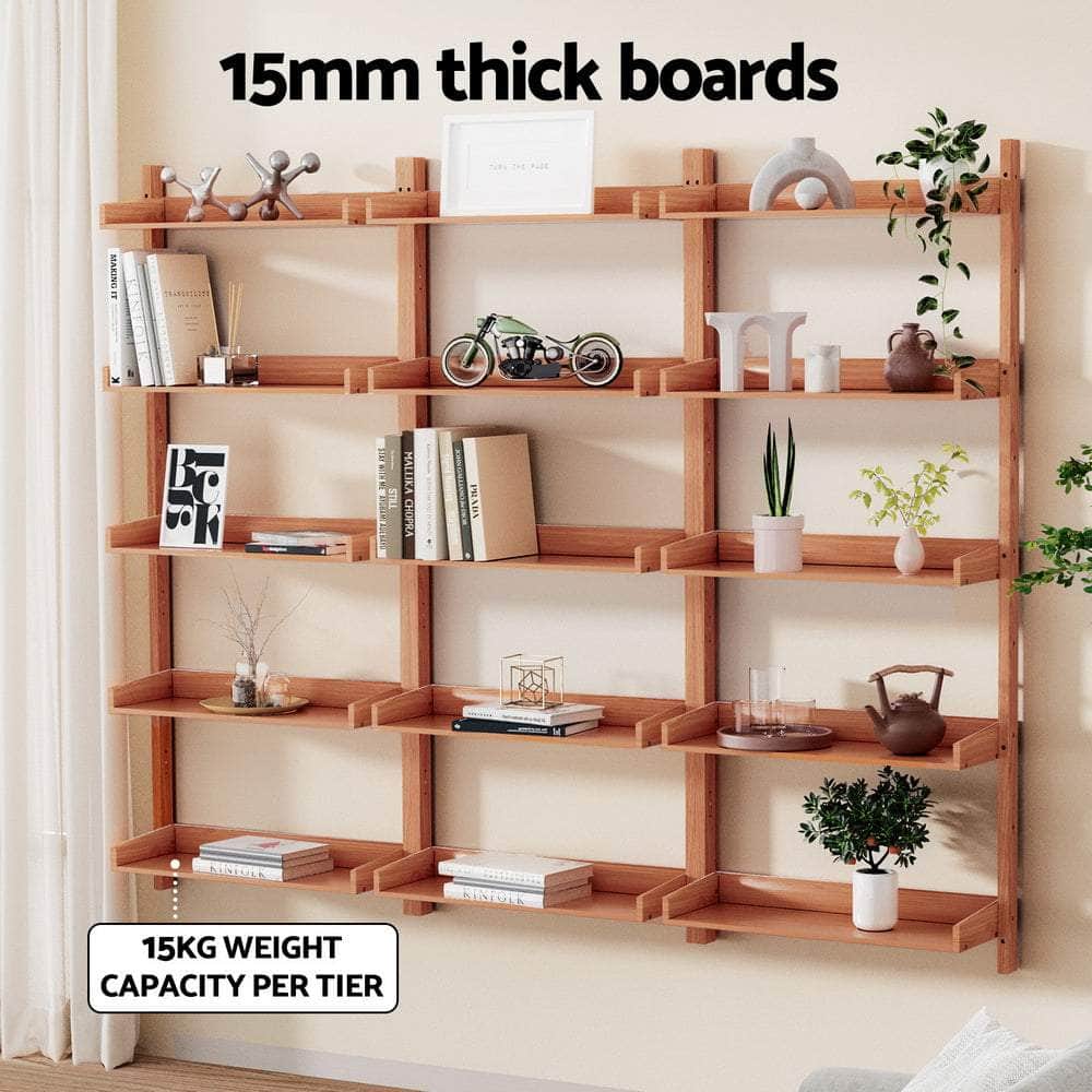 Bookshelf Floating Shelf  Capiz Oak