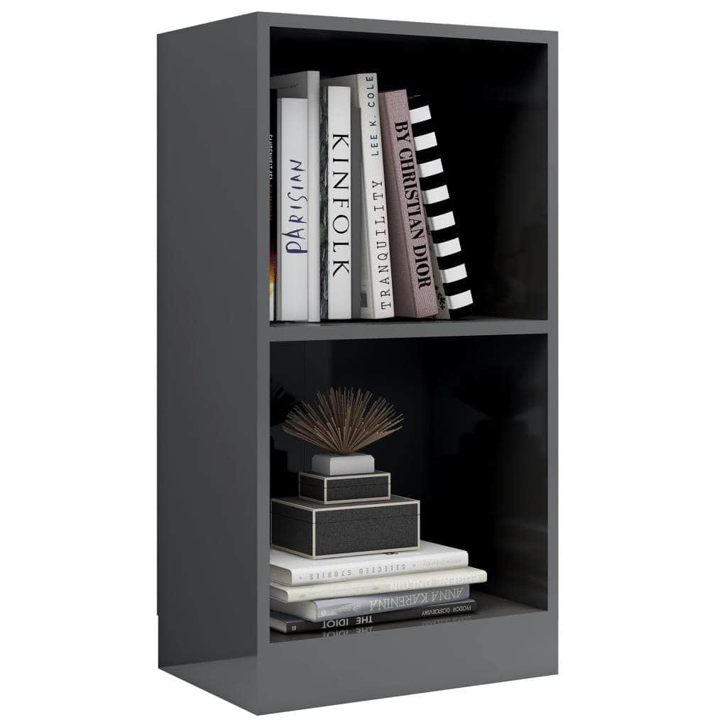 Bookshelf High Gloss Grey  Chipboard