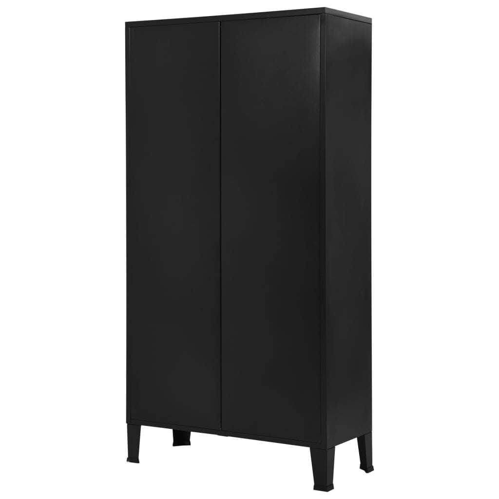 Bookshelf Industrial Black Steel