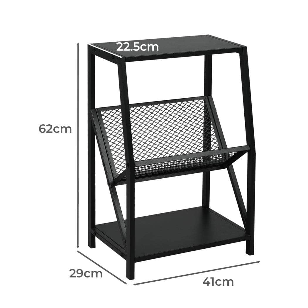 Bookshelf Side End Table Storage