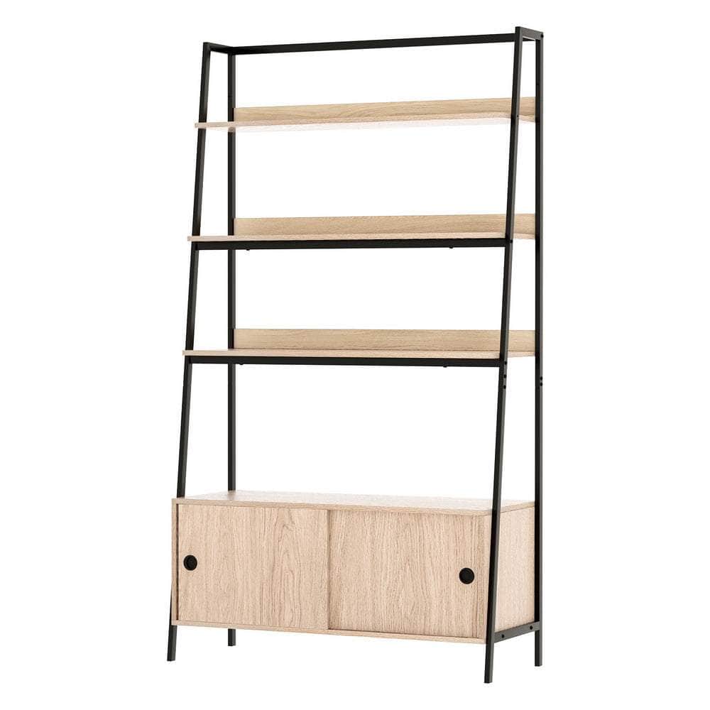 Bookcases & Shelves - Bookshelf With Cabinet Mira Oak