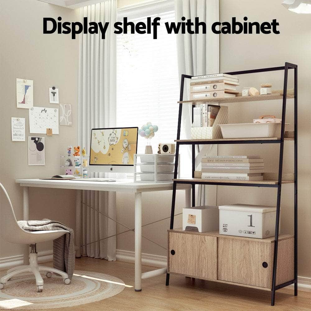 Bookshelf With Cabinet Mira Oak, Bookcases & Shelves