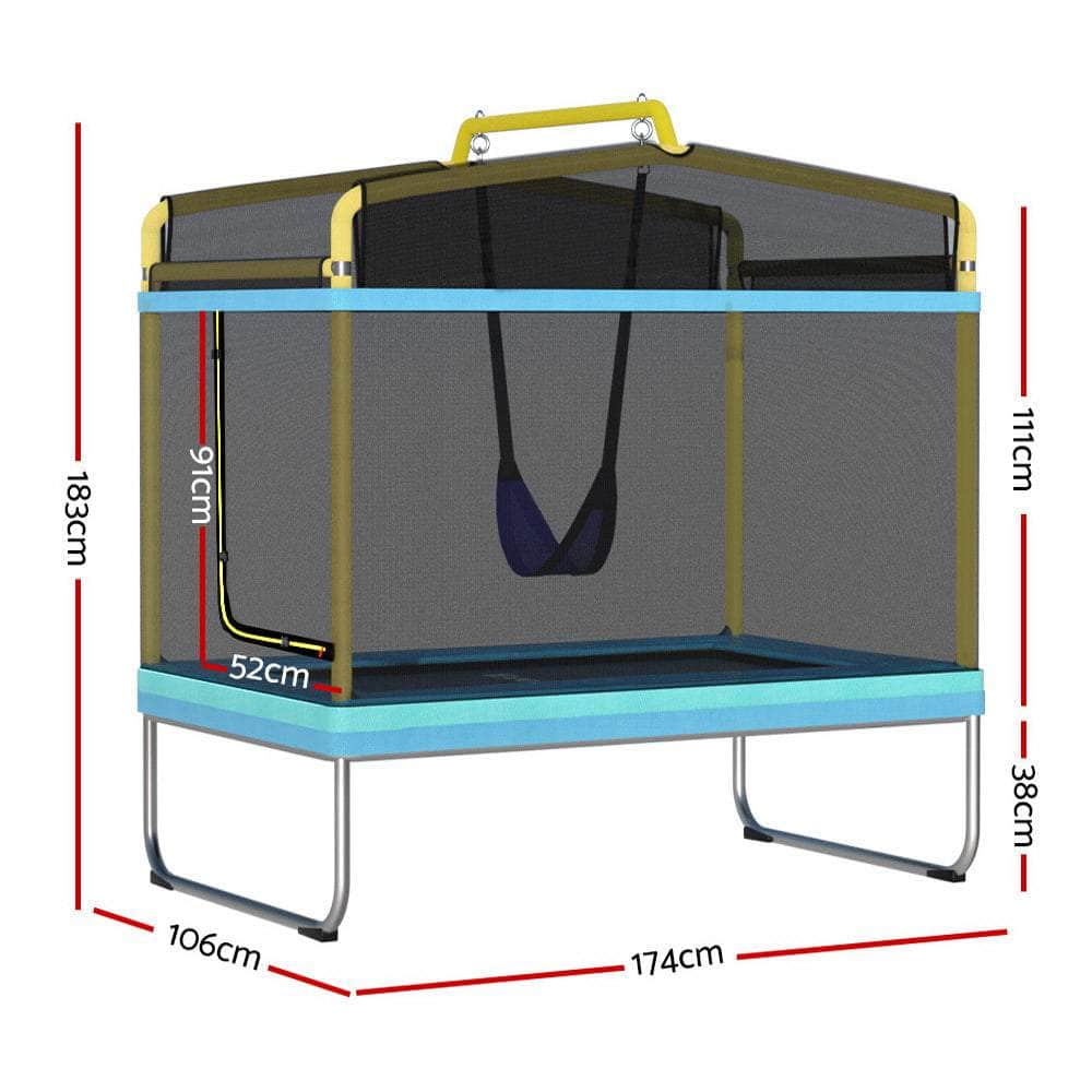 Bounce Swing 6FT Trampoline Adventure with Safety Net