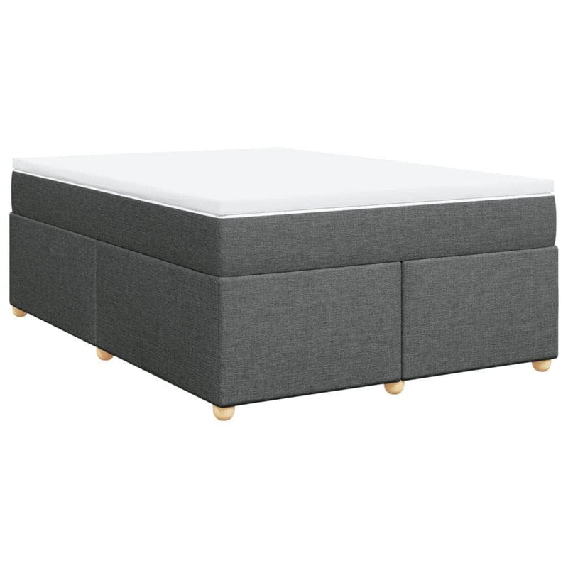 Beds & Bed Frames - Box Spring Bed with Mattress Double Fabric
