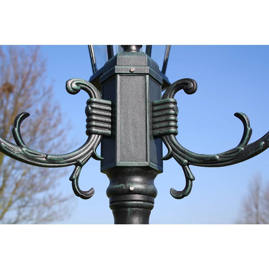 Brighton Garden Light Post 3-arms 230 cm Dark Green/Black