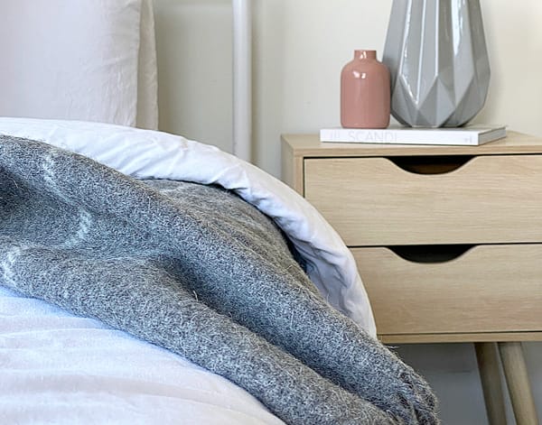 Blankets & Throws - Brighton Throw - 100% Nz Wool - Grey Striped