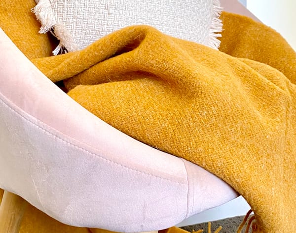 Brighton Throw - 100% Nz Wool - Mustard, Non-Fiction Books