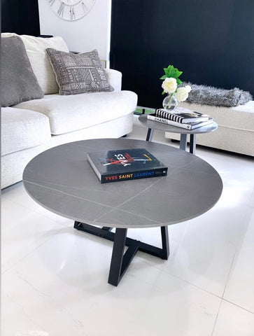 Broadway Two Tier Stone Coffee Table Set