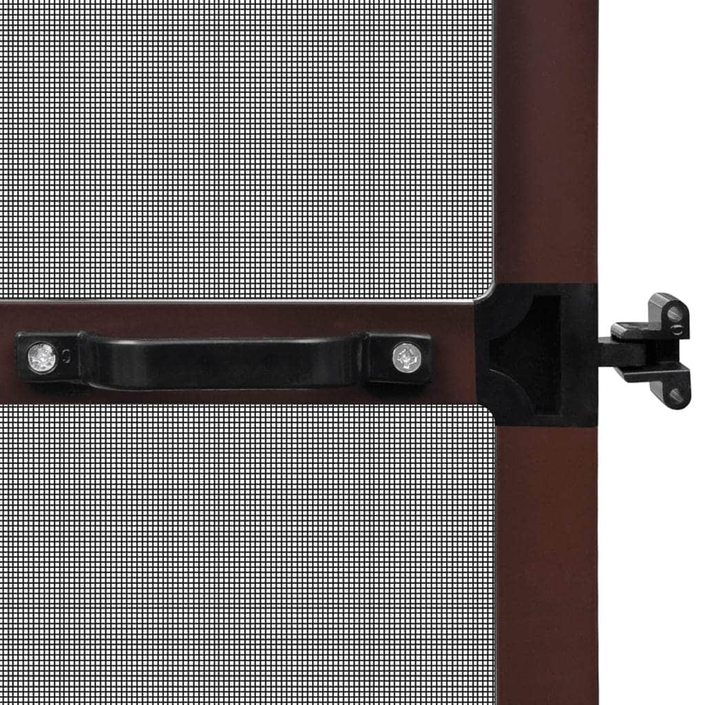Brown-Hinged Insect Screen for Doors XL
