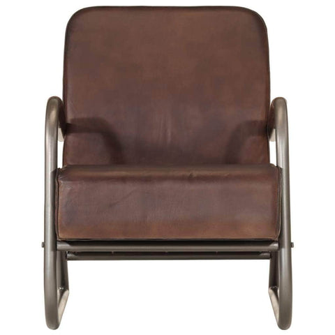 Brown Real Leather Sofa Chair